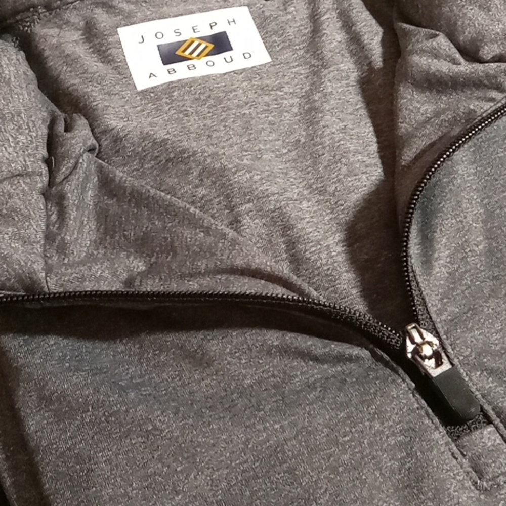 JOSEPH ABBOUD Men's Dark Gray Half Zip Long Sleeve Pullover Jacket Size Large